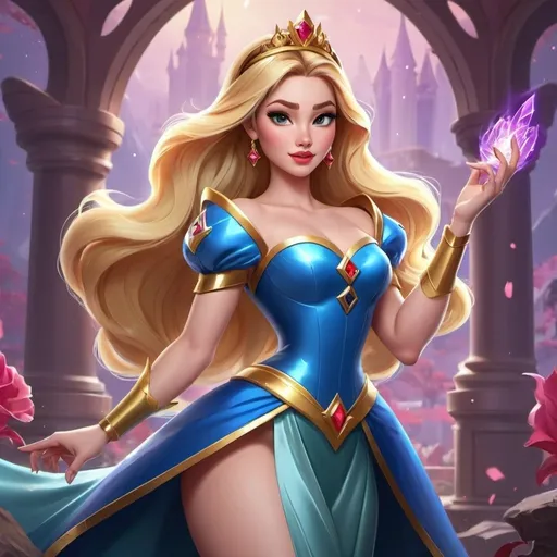 Prompt: Disney princess as a mobile legends game character 