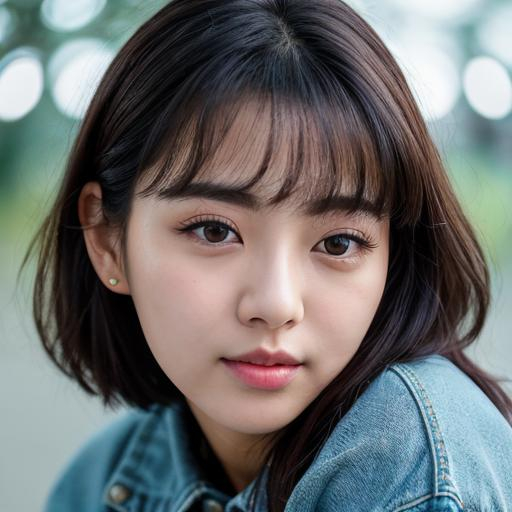 Prompt: (RAW photo, best quality, masterpiece, ultra-detailed, high res), (realistic),(extremely delicate and beautiful:1), mesmerizing look up view portrait  of Korean cute girl's eyes, short dark hair, full lips, denim overall, worry  expression, The film grain isolated background, detailed features, reflecting lights, glimmering lights, expression of feelings, imaginative, highly detailed, extremely high-resolution details, photographic, realism pushed to extreme, fine texture, 4k, ultra-detailed, high quality, high contrast, wearing Tank top and have big chest, Westerland background
