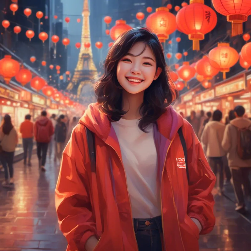 Prompt: <mymodel>smiling Asian girl
