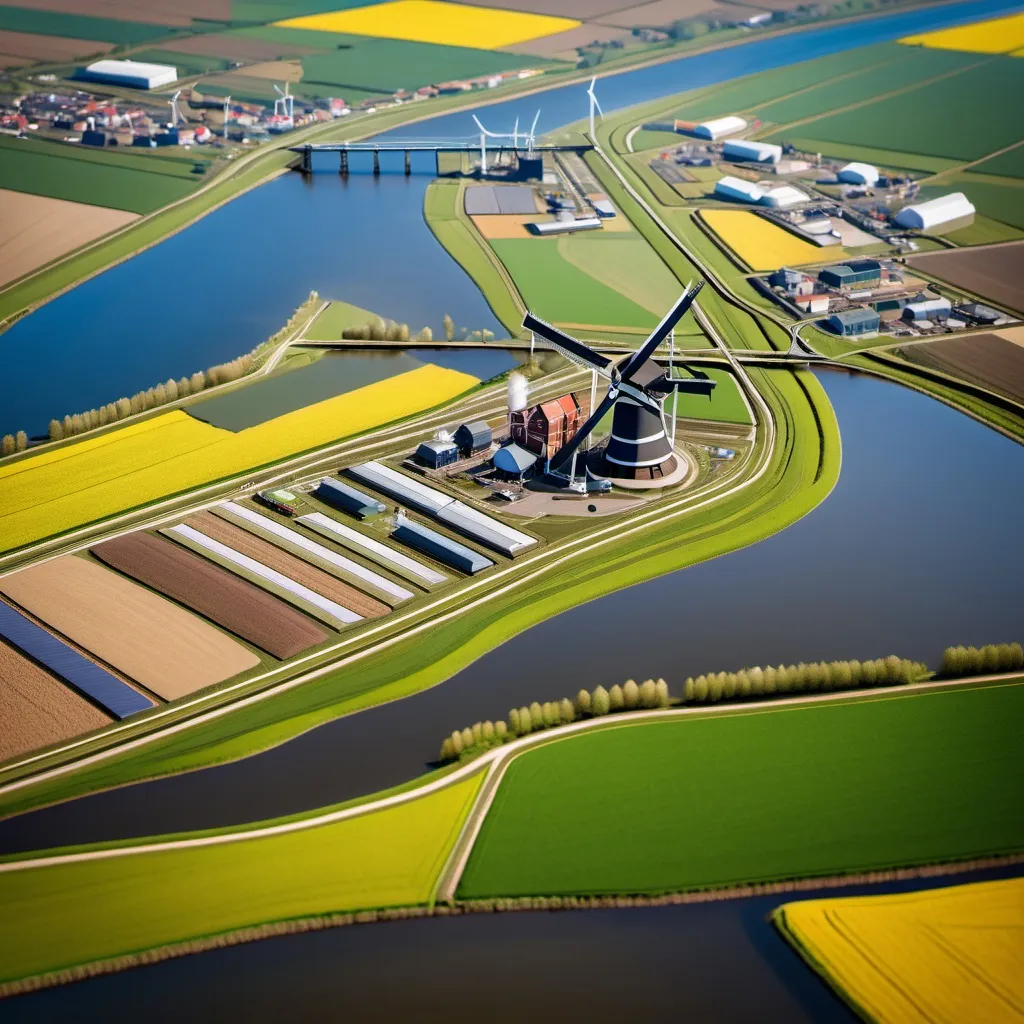 Prompt: A DIY themed The Netherlands Delta Works, intricate art, rich textures, tilt-shift, aeriel view, dynamic composition, high resolution, 90mm lens, macro photography, sharp focus, depth of field.