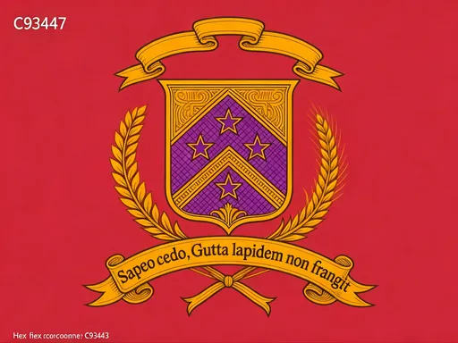 Prompt: Using these reference images (but NOT the first one, that is simply a small helper to show the pattern, I'm going for, don't actually use it to refer to too much), please make the crest in them a lot more detailed (a high amount but not too over the top), so it looks a lot more coat-of-arms-like, and that it's ready to go onto a flag (which is where it's going). Please keep the stars purple, keep the background colour the same (I'll even give you the hex code - C93447) and add more detail to the shield on the crest itself, as to not keep it bare looking. Most times I've tried this before, it's kept the shield bare, and I want the shield detailed. The outside of the crest (for example the reef) are near PERFECT. I want most (but not all) of the detail to go on the shield thingy ( but do still add a tad more detail to the extremities) And the most important thing: KEEP IT 2D! I don't want 3D effects, please don't add any. A 3D emblem cannot go on a 2D flag. Thanks :)
I really hope you perfectly recreate what I'm imagining :)