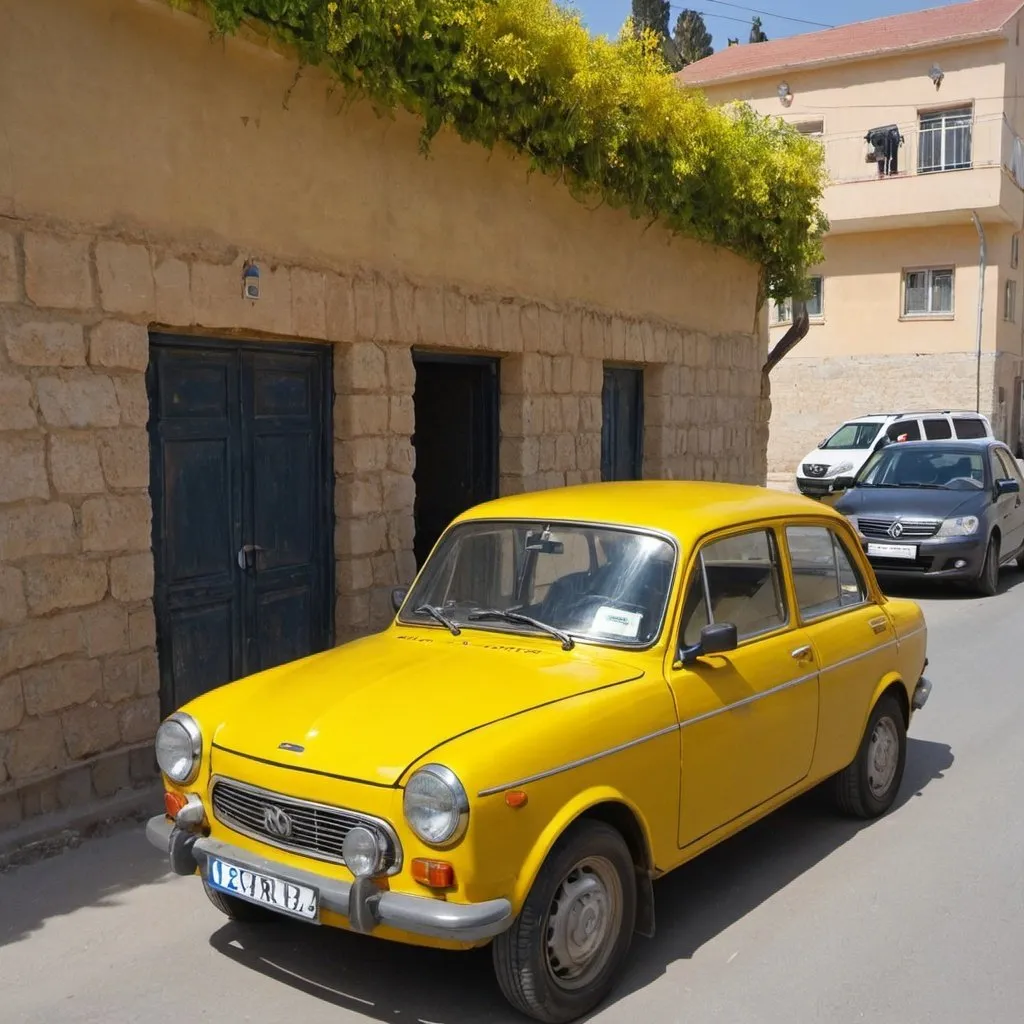 Prompt: a car yellow in Ezkurra