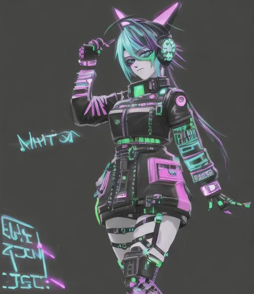 Prompt: make it neon-punk cyber-punk style