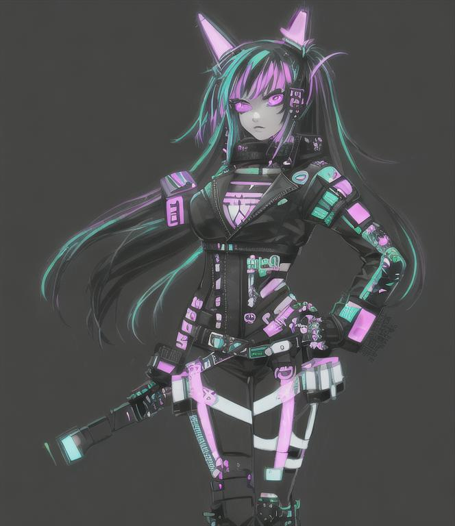 Prompt: make it neon-punk cyber-punk style