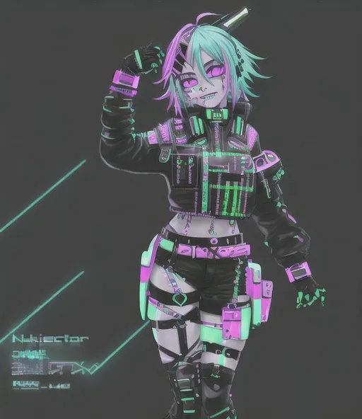 Prompt: make it neon-punk cyber-punk style