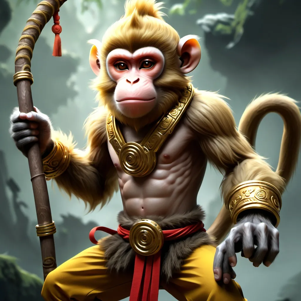 Prompt: wukong monkey thumbnail
