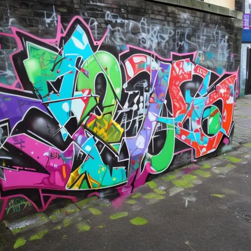 Prompt: PJURST streetart graffiti modern 

