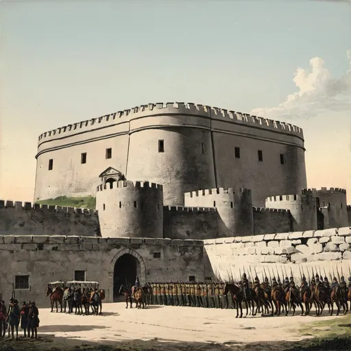 Prompt: ottomans front of Vienna forts