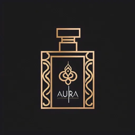 Prompt: Create a classy and intricate logo for a fragrance company called Aura.