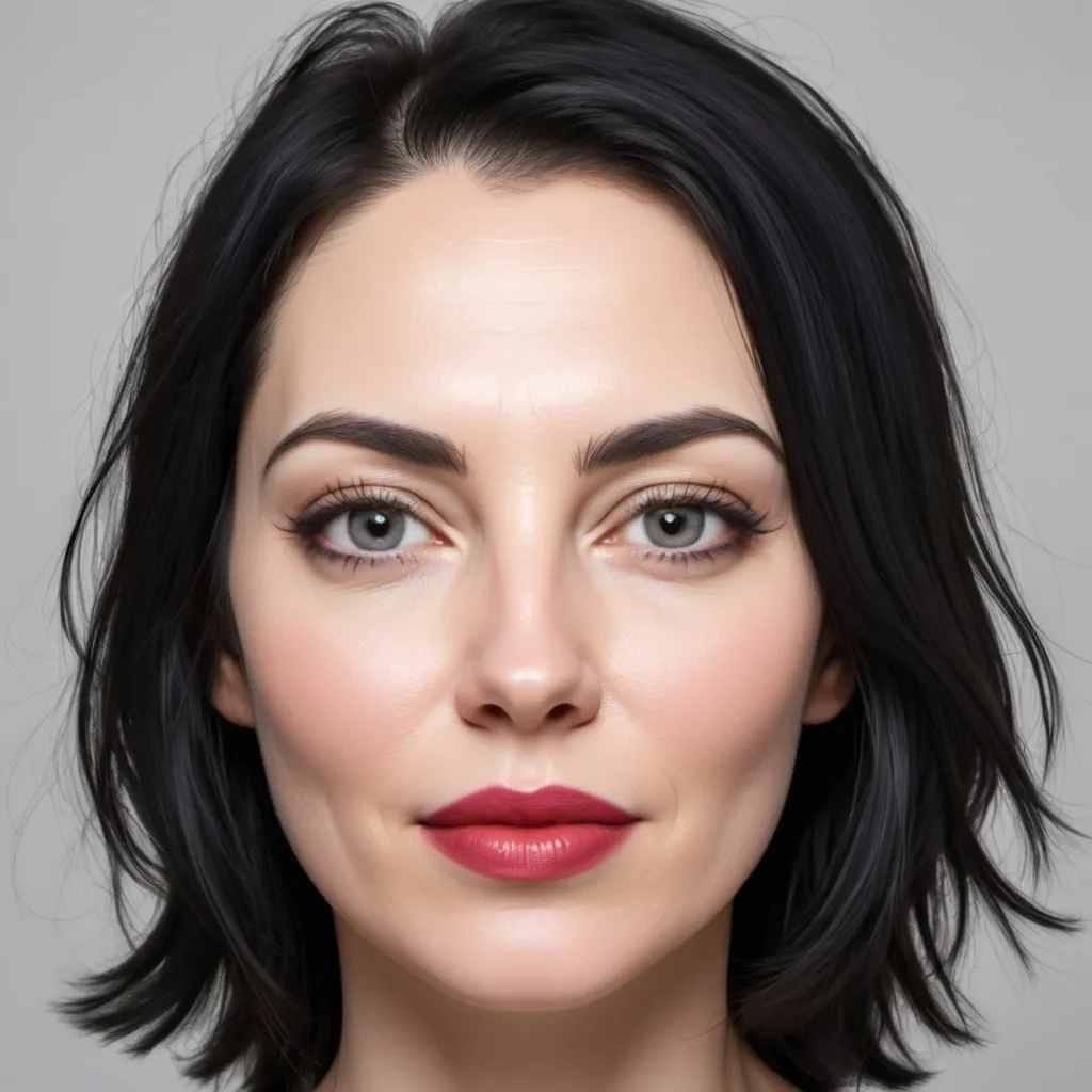 Prompt: Woman 43age
* Shoulder-length black hair
* Weighs approximately 67 kilograms
* Usually wears a top and shorts, even in winter
* Resourceful
The hair should be tied at the back.
*withe skin
* Simple makeup, eyeliner, and a little lipstick
bright eyes