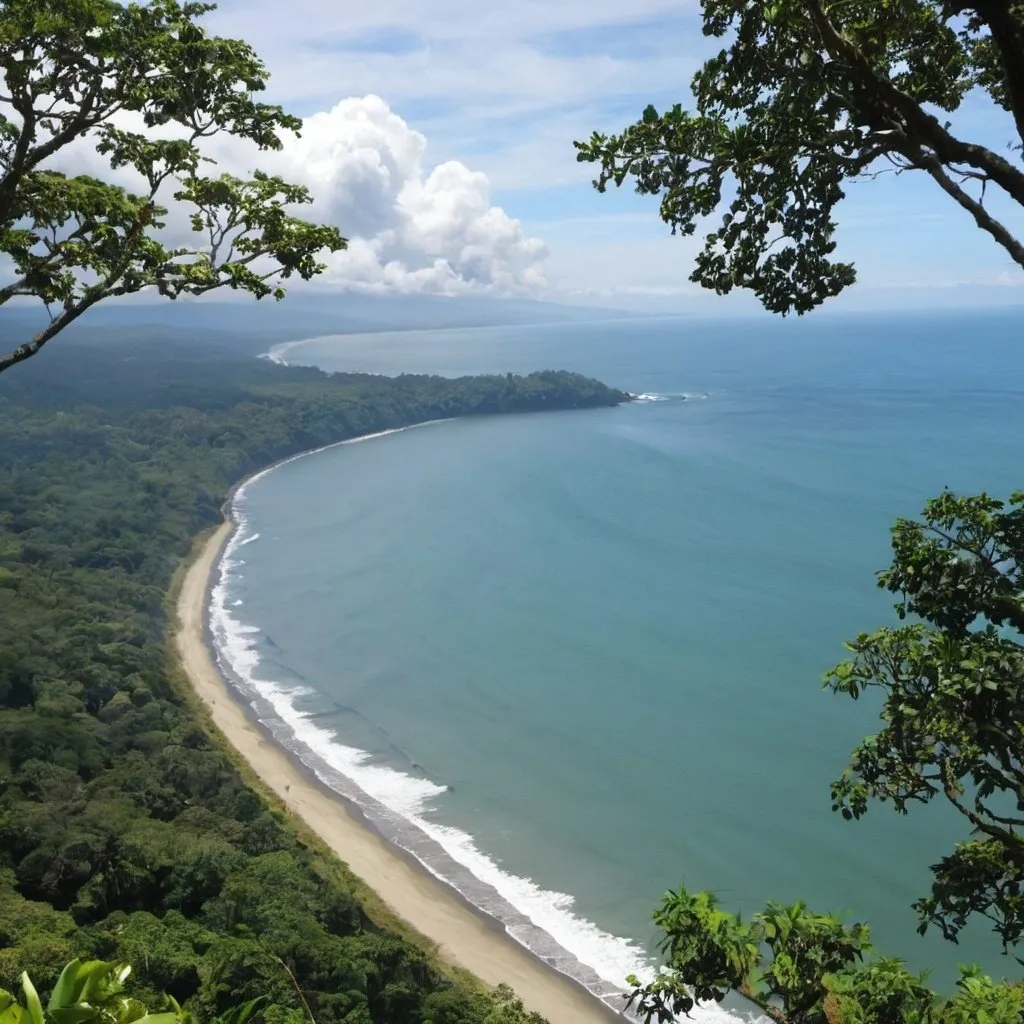 Prompt: Genera una imagen de Uvita , Costa Rica 