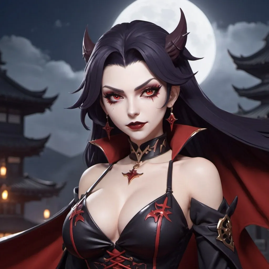 Prompt: mulher vampira estilo genshin impact