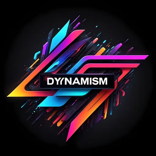 Prompt: Dynamism logo text