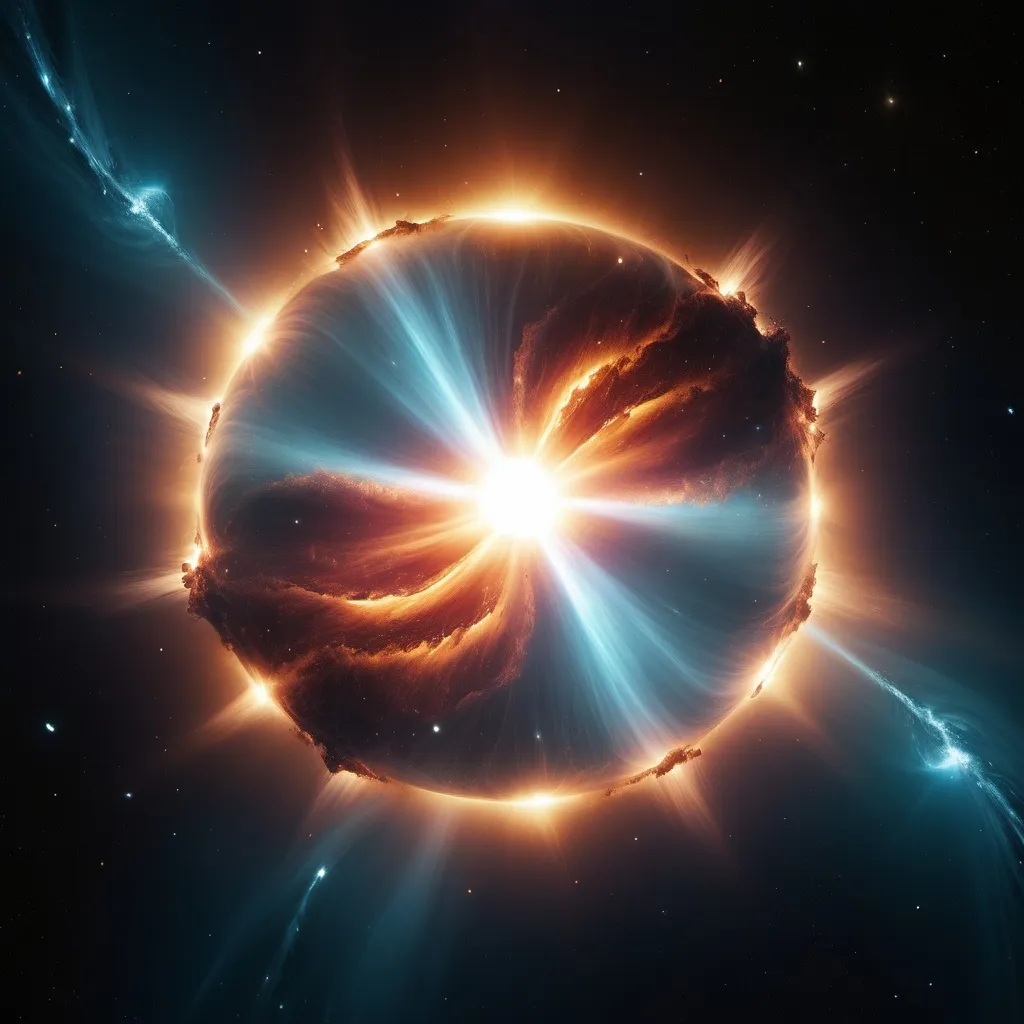 Prompt: a scene from space with a supernova