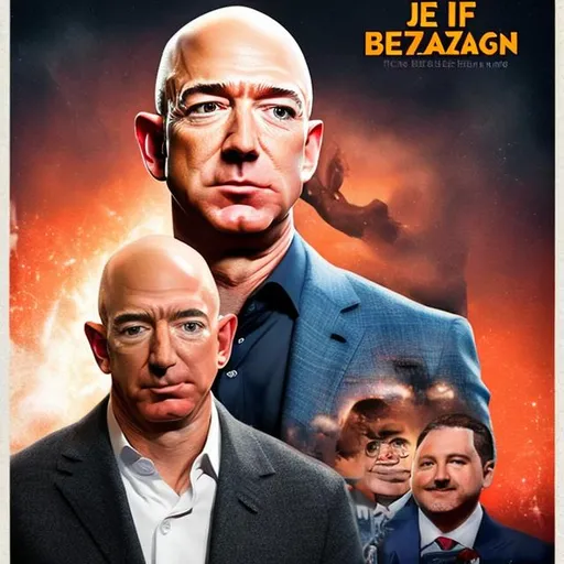 Prompt: Make a weird movie poster about Jeff bezos that Disney would make