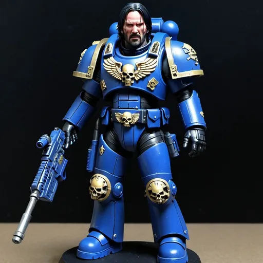 Prompt: John Wick as a Space Marine from Warhammer 40k