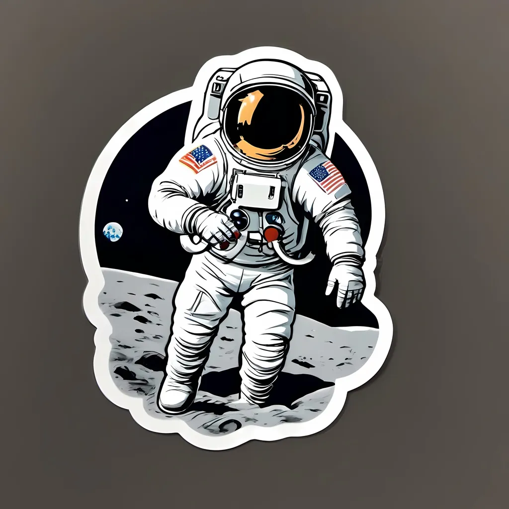 Prompt: Astronaut walking on the moon