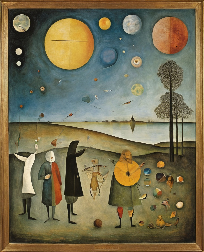 Prompt: vivaldi four seasons clasical masterpiece painted by kandinsky and klee and Roland Topor