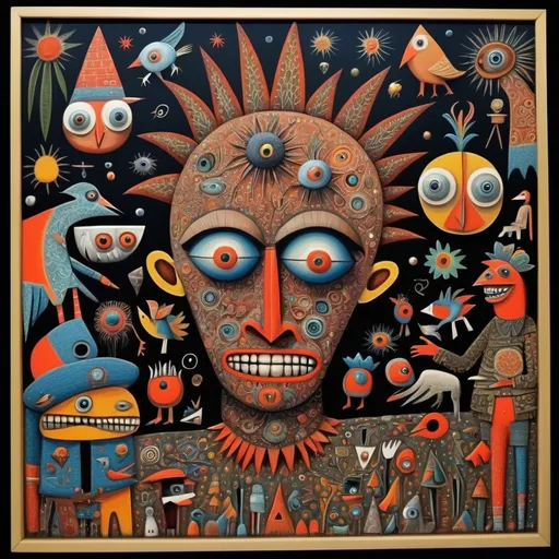 Prompt: crazy hechicero : : folk brut naive art, surrealism masterpiece, intricate detail
