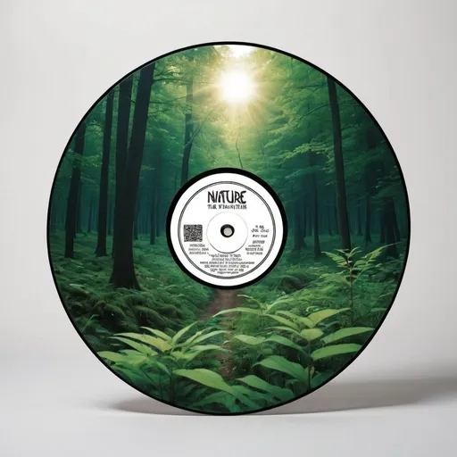 Prompt: nature themed vinyl disc 