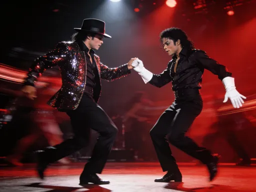 Prompt: Dancing with Michael Jackson