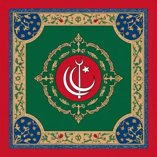 Prompt: Flag of iran in the time of the Sassanids