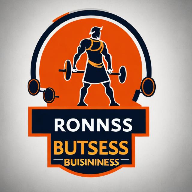 Prompt: fitness business logo with a roman soldier