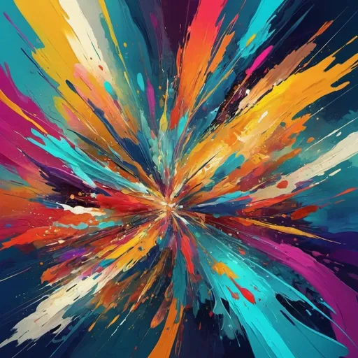 Prompt: Vibrant abstract digital art masterpiece, chaotic and colorful brushstrokes, high resolution, ultra high-definition, surreal, vibrant color palette, dynamic composition, energetic and lively, digital painting, contemporary, vivid tones, immersive depth, intricate details, professional, vivid, vibrant, abstract, high quality