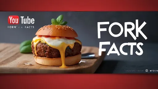 Prompt: CREATE a banner for a FOOD youtube channel NAMED FORK & FACTS