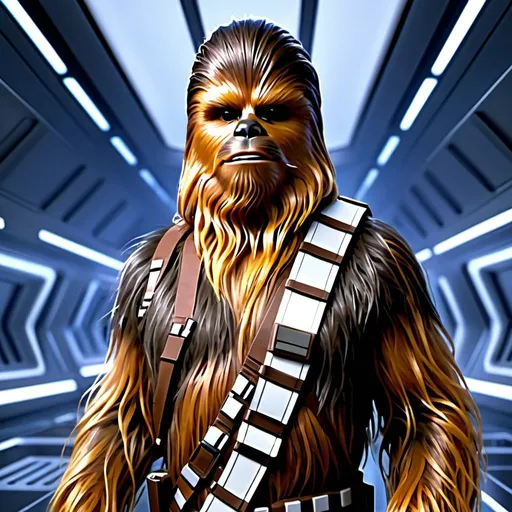 Prompt: Chewbacca as a human, full body, high definition, 8k, detailed, realistic human face