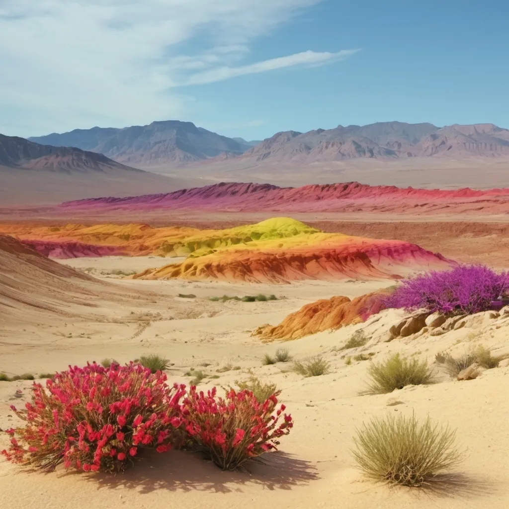 Prompt: A desert landscape of all colors. UHD