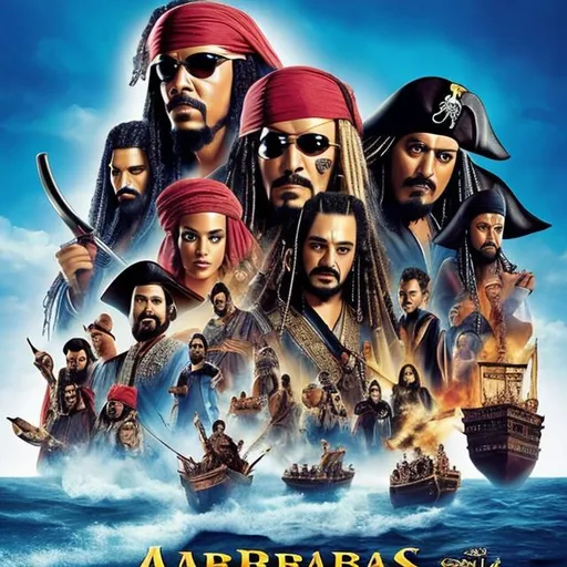 Prompt: Arabs as pirates movie poster