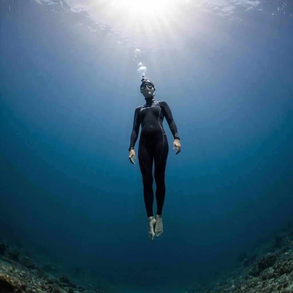 Prompt: freediving