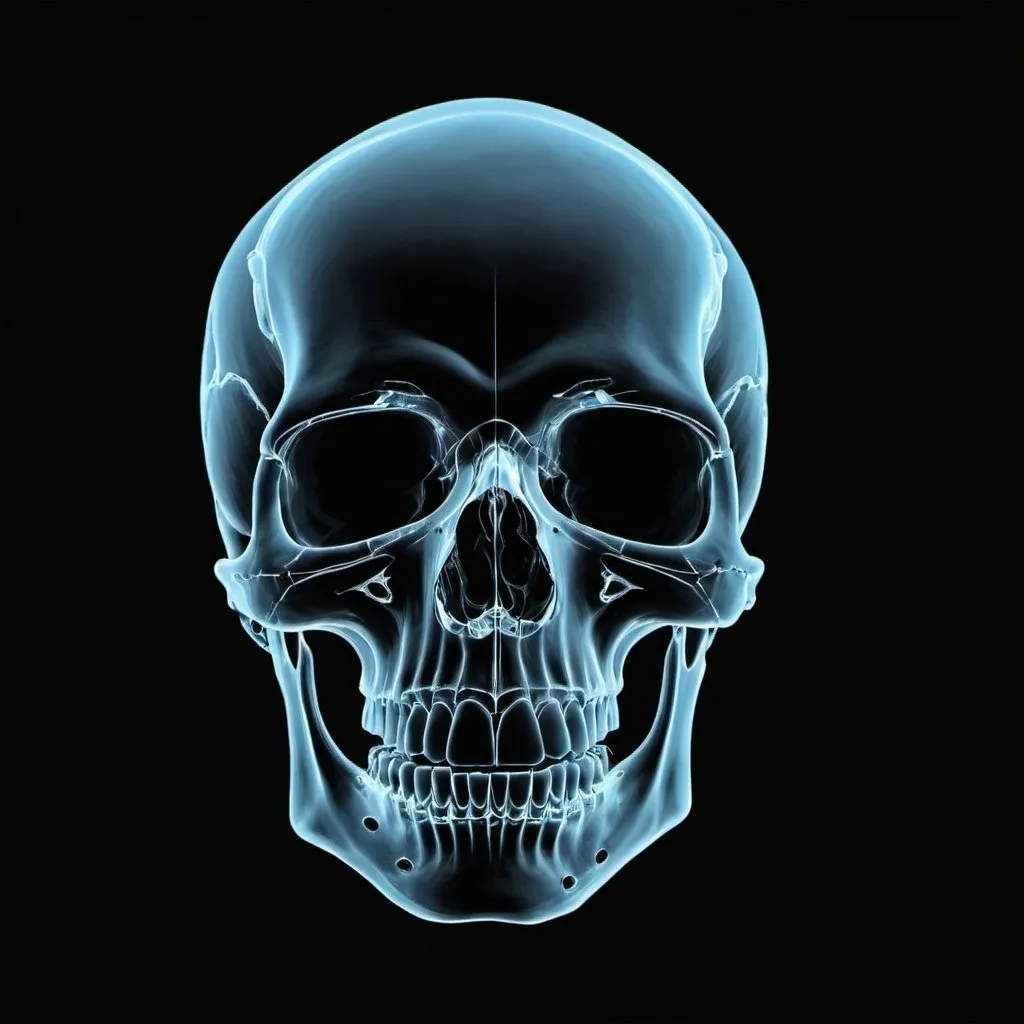 Prompt: xray of skull in comic style