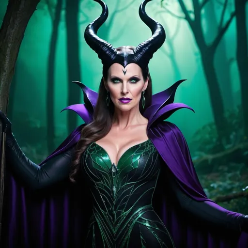 Prompt: Stephanie McMahon as Maleficent
