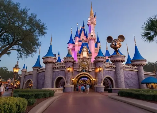 Prompt: cinematic shot of the outside of the Disney world park has Fixed and Open!!!!