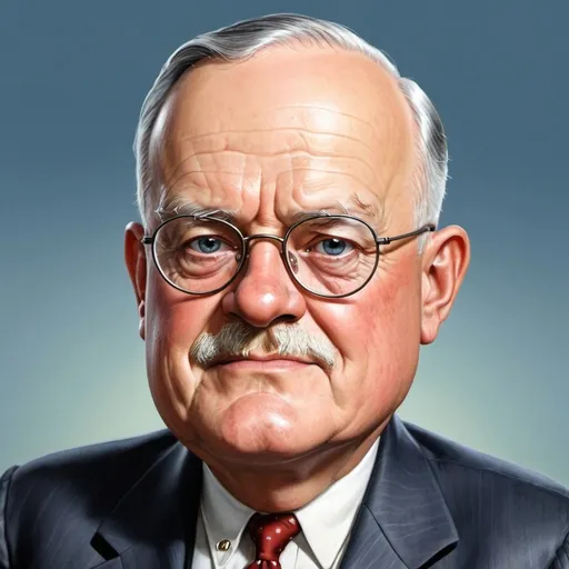 Prompt: Cartoon caricature Allen Dulles