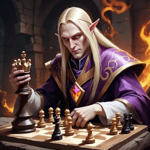 Prompt: dota invoker playing chess
in a fantasy art style