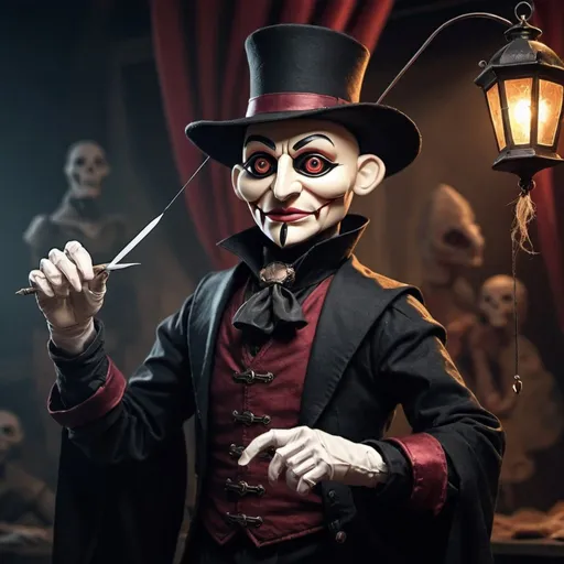 Prompt: puppet master  in a fantasy art style 