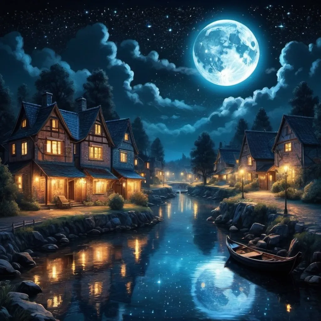 Prompt: Shimmering Night Scene
A stunning night scene with a ((shimmering)) effect