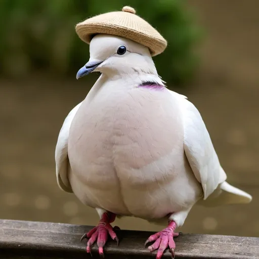 Prompt: Dove with a hat