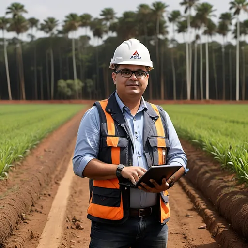 Prompt: A imagem deve conter um delta p(smart midiam )e um Operador de processos no campo