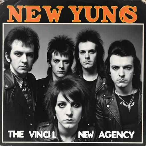 Prompt: 1970's punk band vinyl LP new agency