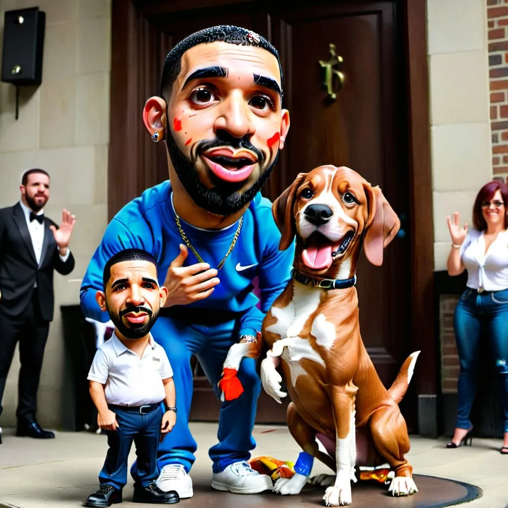 drake and his big dong slapping a dog