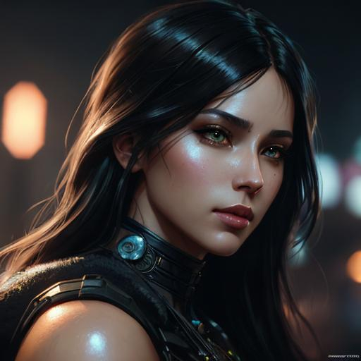 Prompt: real looking female skin for photorealistic image, cyberpunk, closeup, d & d, fantasy, intricate, elegant, highly detailed, digital painting, artstation, concept art, matte, sharp focus, illustration, art in the style of artgerm and greg rutkowski and alphonse mucha