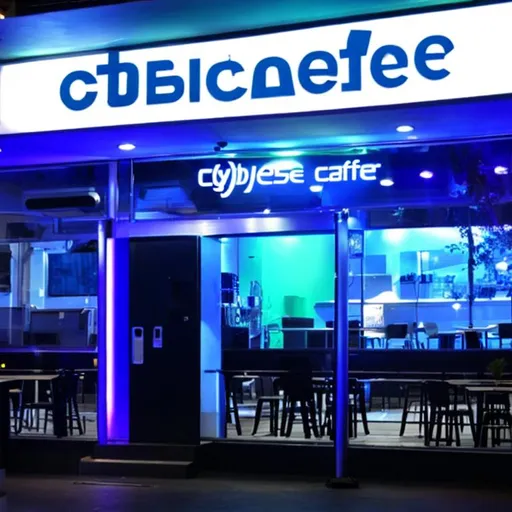 Prompt: cyberspace cafe