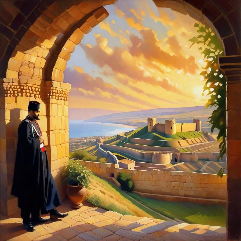 Prompt: Derbent fortress, photorealistic, extremely detailed painting by Greg Rutkowski by Steve Henderson