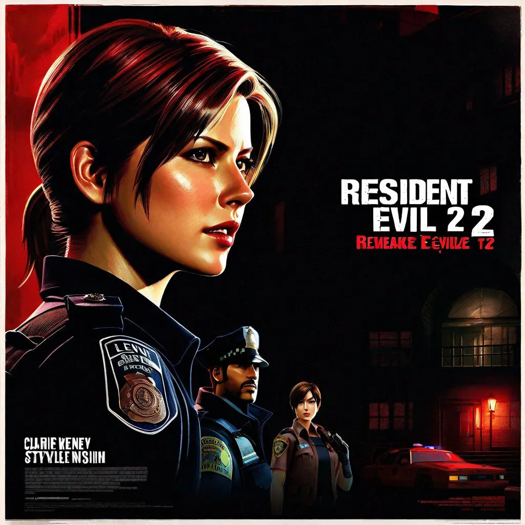 Resident Evil 2 Remake / Leon Kennedy and Claire Redfield Poster