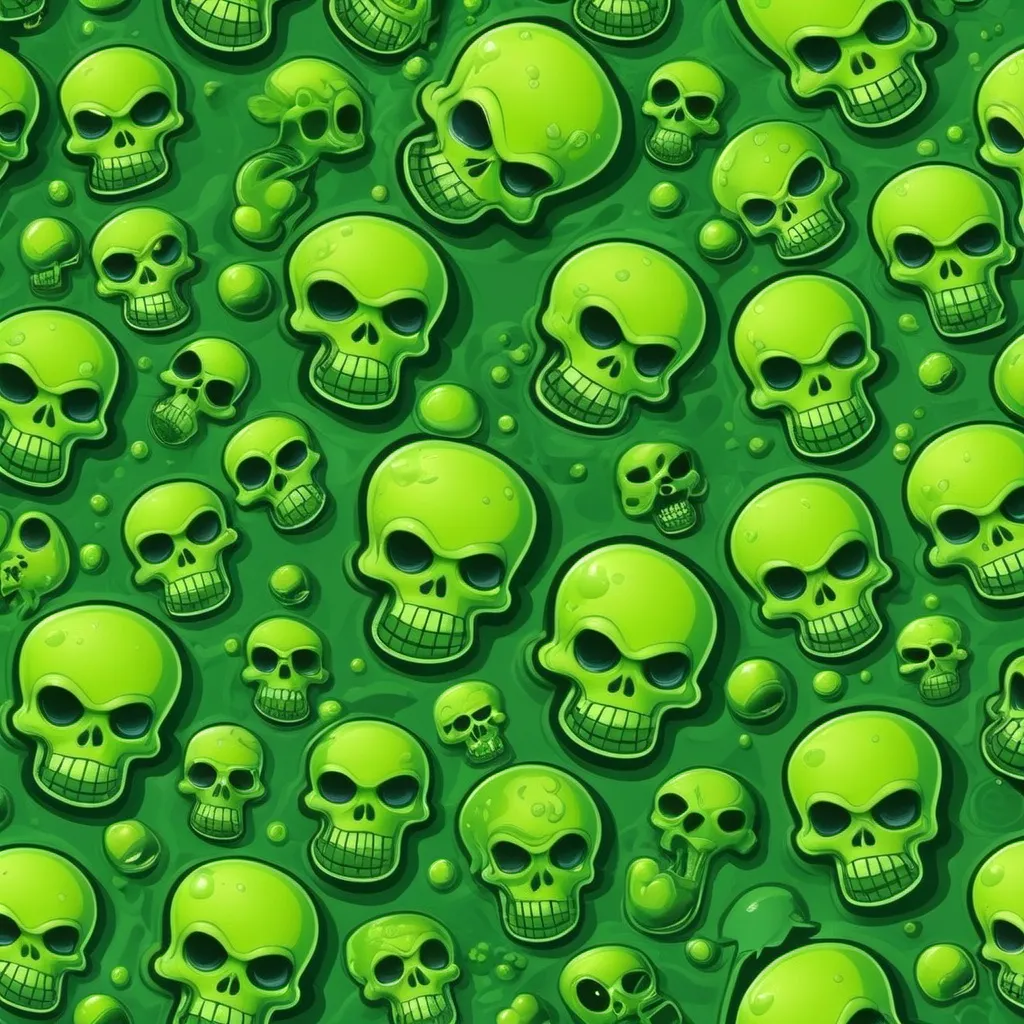 Prompt: green toxic texture with a cartoon look and cool repeating design