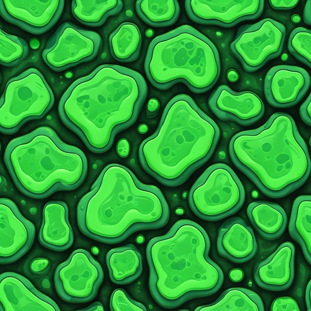 Prompt: green toxic lava texture with a cartoonish look and cool repeating design